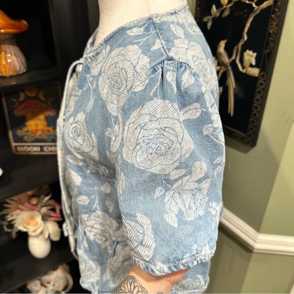 ONLY x ASOS Blue Floral Denim Set – Medium Top & Large Shorts - Picture 6 of 14